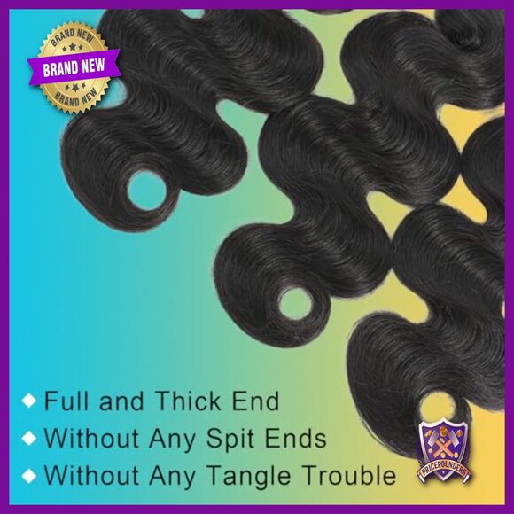 12A Brazilian Virgin Human Hair Extensions Body Wave 18-22 Inch 3 Bundles